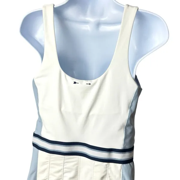 The Upside Legacy Lucette Dress Blue White Pleated‎ Athletic Tennis Pickleball L - Image 7
