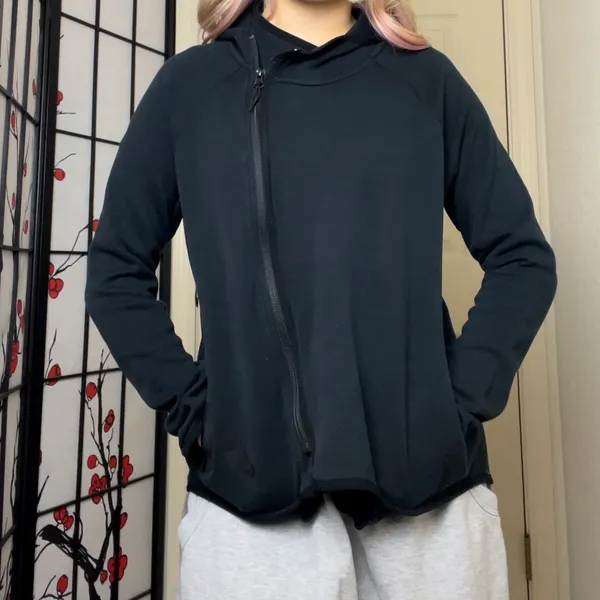 Nike Black Sportswear Tech Fleece Cape Zip-Up Hoodie - Image 4