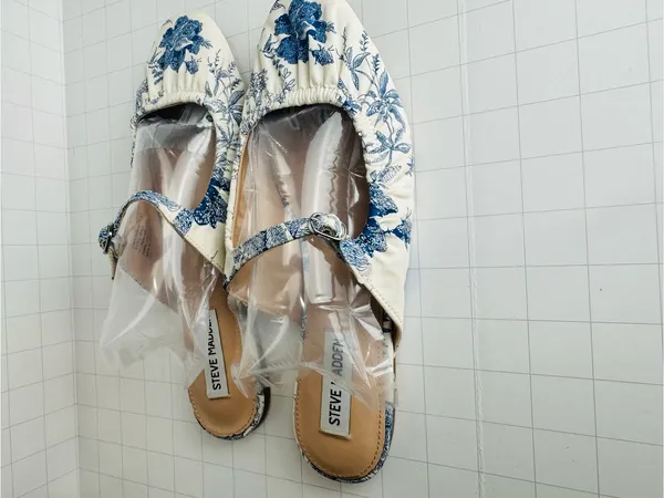 Steve Madden Cream and Blue Floral Mary Jane Flats - Image 6
