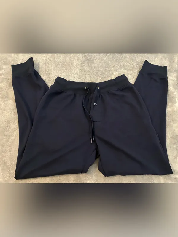 Women’s Fruit of the Loom Navy Jogger Pants with Drawstring Waist Size Small - Image 3