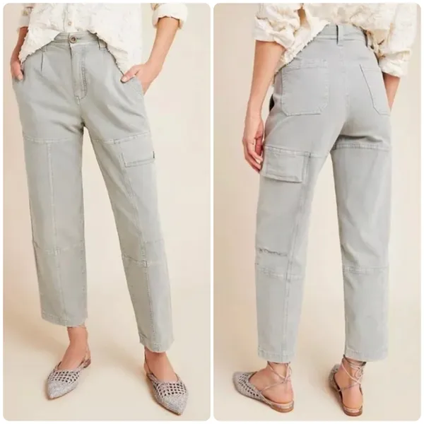 By Anthropologie Womens Nell Canvas Utility Gorpcore Straight Leg Cargo Pants 29 - Image 2