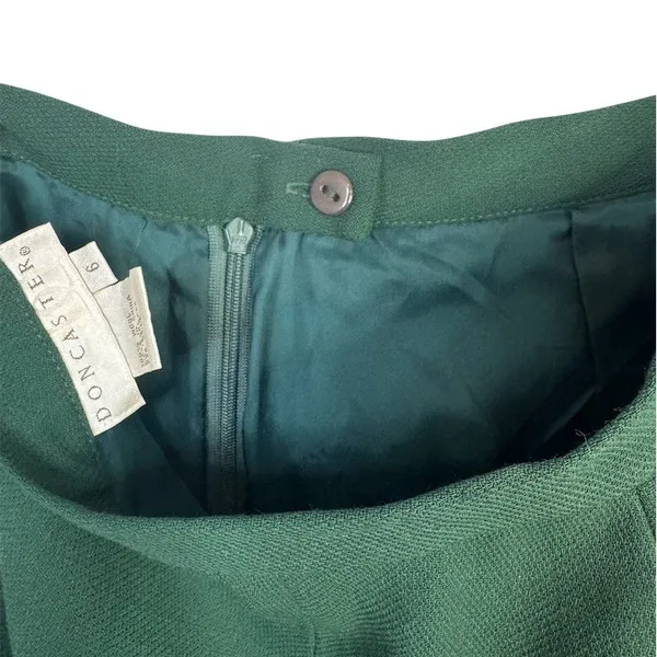 Doncaster Skirt Womens Size 6 Green A-Line Midi Pleated Hem Work Formal - Image 11