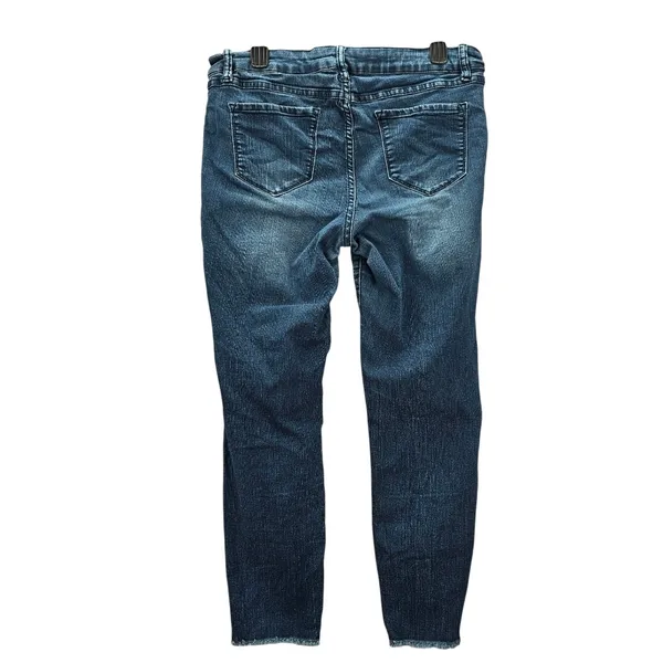D. Jeans Blue Straight Tapered Skinny‎ Stretch Denim Pants Jeans 14 - Image 2