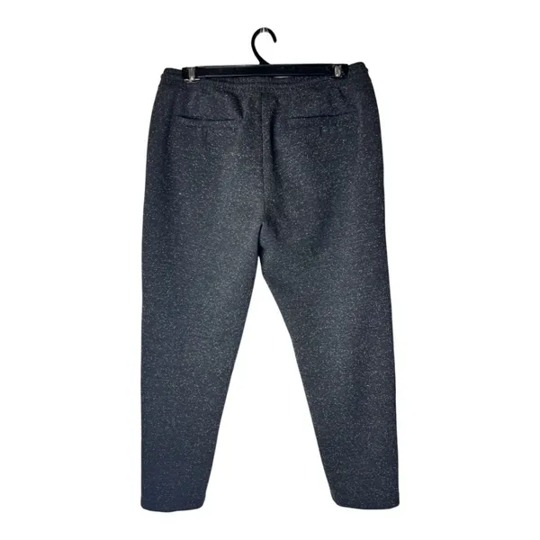 Club Monaco Pants Women‎ XL Black Space Dye Tie Waist Sweat Pants Athleisure - Image 2