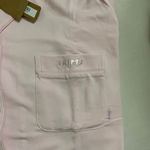 SKIMS NWT Sleep Long Sleeve Soft Pajama Set Pink Bloom Size XXS - Image 8