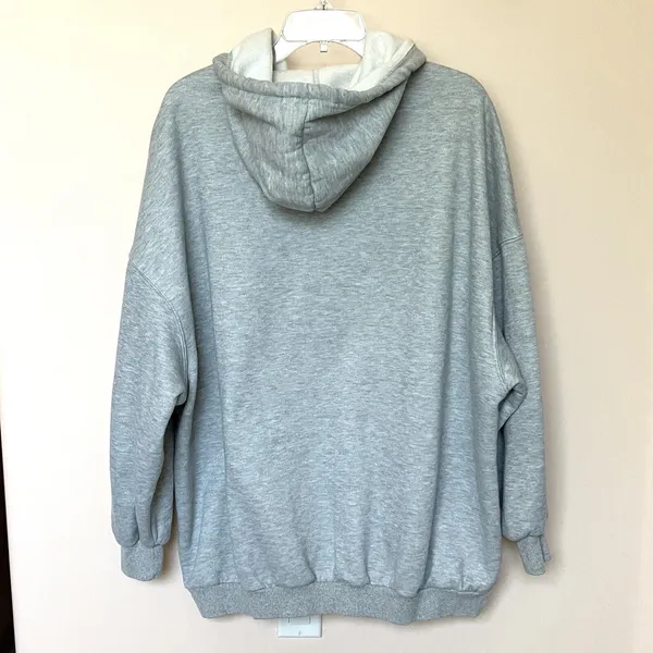 Hoodie Women’s XL Sweatshirt Embroidered Butterfly Grey Fairy Grunge Kidcore - Image 3