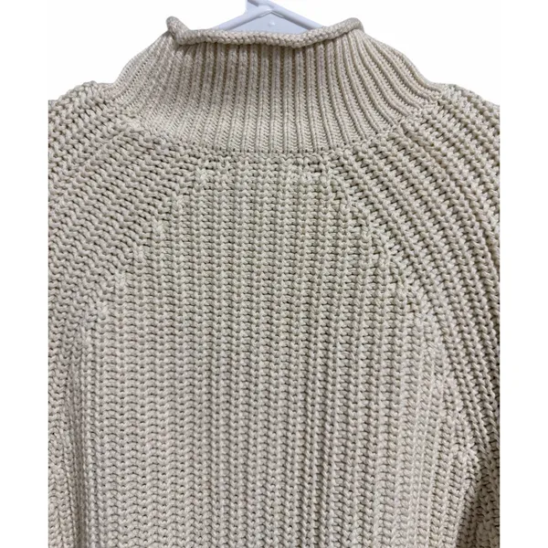 J. Crew‎ Relaxed Rollneck Sweater Linen Women's Size Small - Image 4