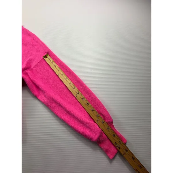 Aerie Women Neon Pink Oversized Side Slit Crewneck Sweatshirt Small S‎ Pullover - Image 5