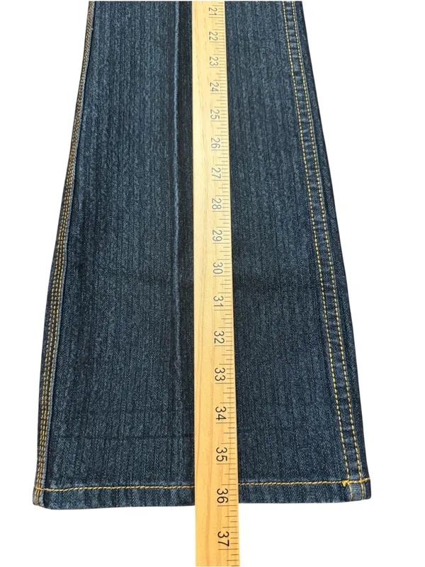Vintage Y2K Low Rise Dark Wash Jeans - Image 4