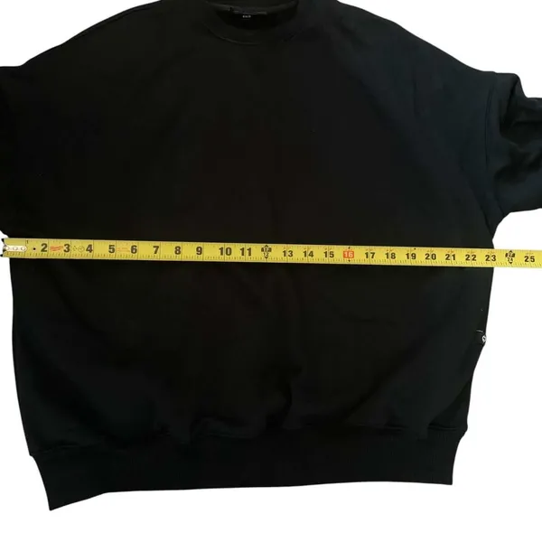 POPFLEX Cloud Crewneck Sweatshirt S/M Black Hidden Pockets Athleisure Cozy - Image 8