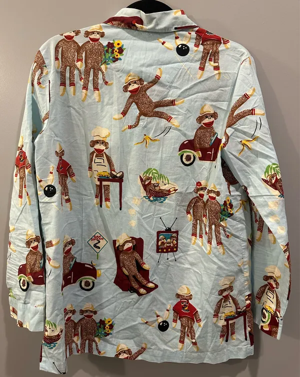 Nick & Nora Sock Monkey Pajama Top - Image 2