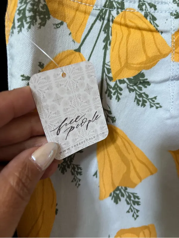 We The Free Yellow Floral Boot Cut Pants - Image 7