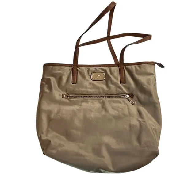 Michael Kors Kempton Nylon Large‎ Pocket Tote Bag Neutral Women's Casual FLAWED - Image 8