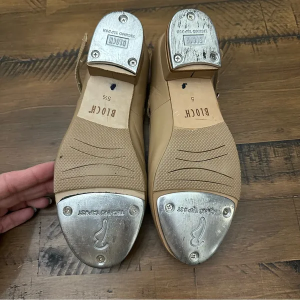 Bloch‎ Women's Tap On ShowTapper Tan Leather Mary Jane Dance Shoes- Sz 5 - Image 4