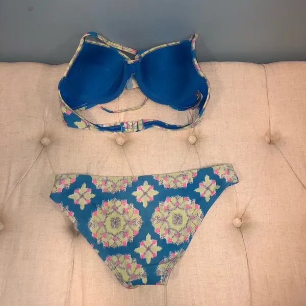 Aerie blue floral swimsuit bikini set! - Image 2