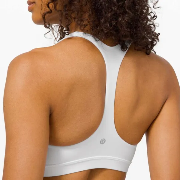 Lululemon White Arise Light Support Racerback Athletic Workout Sports Bra - Image 2