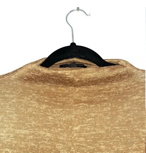 Banana Republic Mock Neck Thin Sweater Dark Tan Soft Knit - Image 2