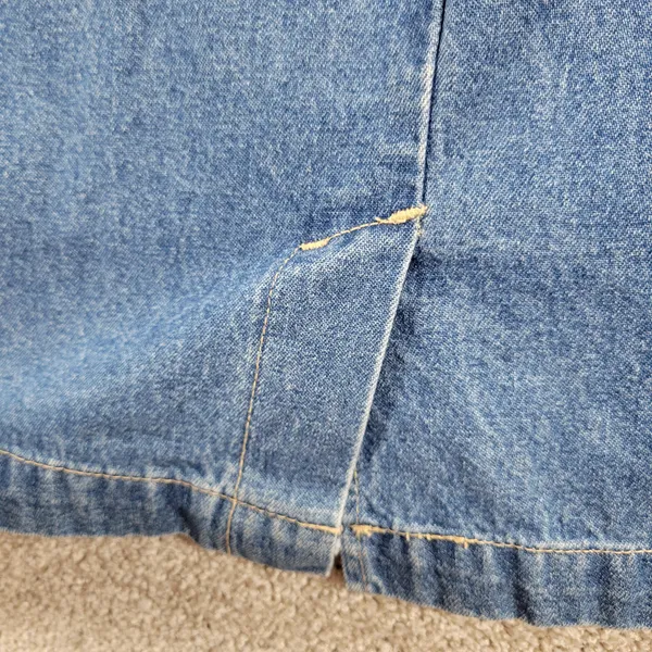 VTG Denim & Co Jean Skirt Womens 8 Blue Cotton Medium Wash Pockets USA - Image 7