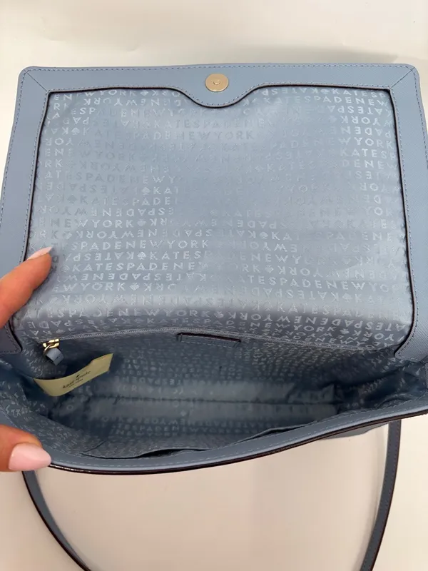 kate spade Light Blue Leather Chain Strap Crossbody - Image 4