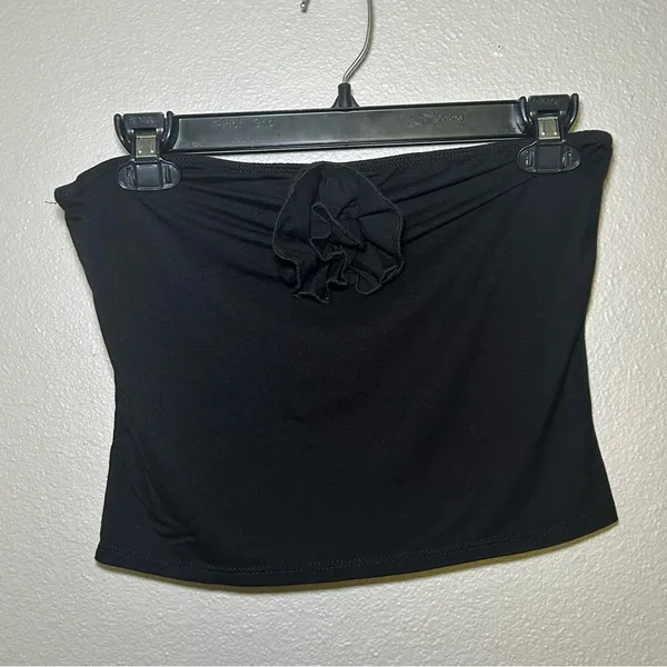 Reformation Adalynn Rose Black Cropped Tube Top Women’s size medium - Image 2