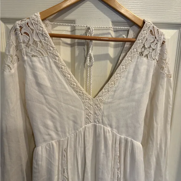 Abercrombie & Fitch Ivory Lace Babydoll Dress - Image 4