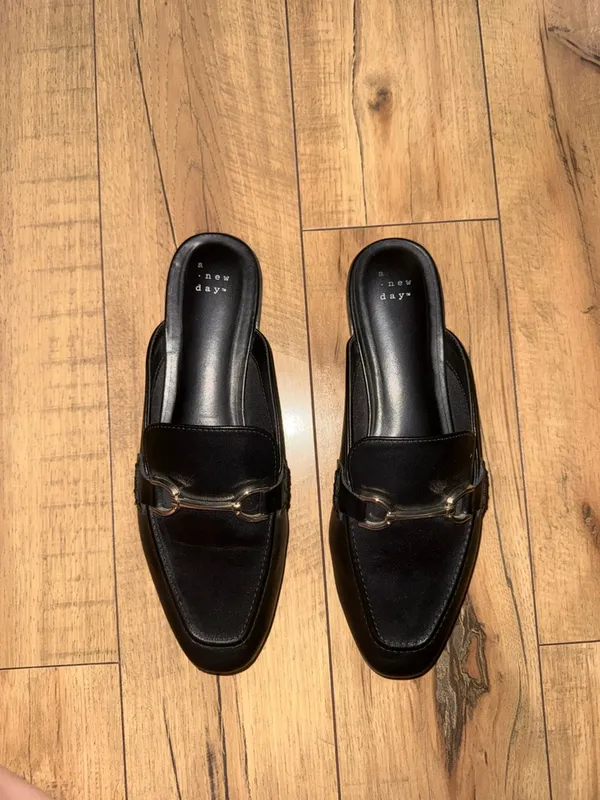 Black loafer mule flats - Image 2