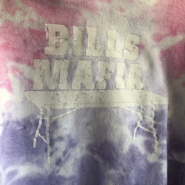 Colortone Bills Mafia Pastel Tie Dye Hooded Sweatshirt Size Large - Image 3
