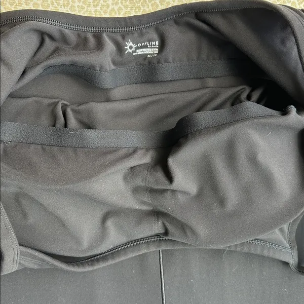 NWOT OFFLINE by Aerie Black Flare Jumpsuit Activewear with adjustable straps XL - Image 7
