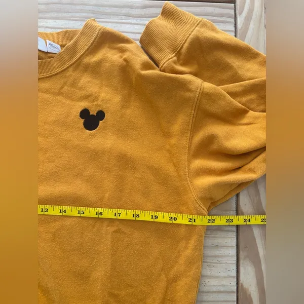 Divided Disney Mickey Mouse Mustard Crew Neck Sweater with Icon - Image 8
