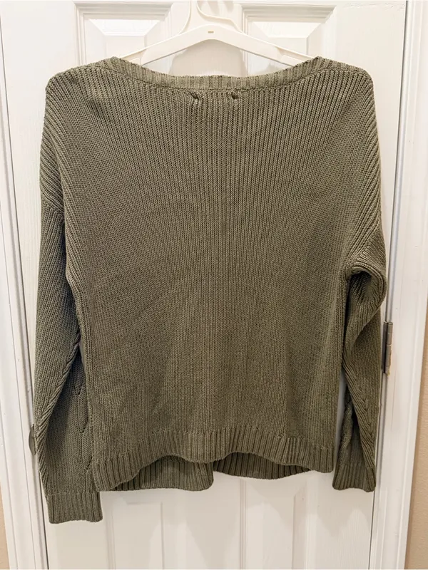 Lauren Ralph Lauren Cable-Knit Cotton-Blend Sweater size XL olive fern - Image 13