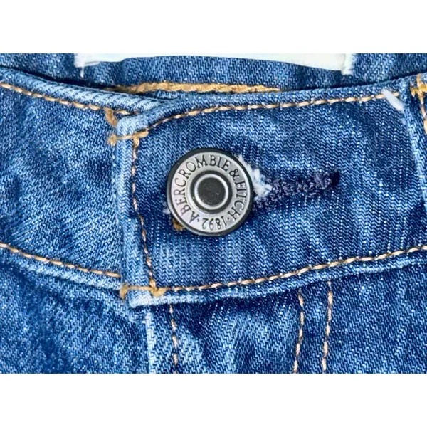 Abercrombie & Fitch The ’90s Relaxed Jean High Rise Blue Denim Jeans Size 27 S - Image 5