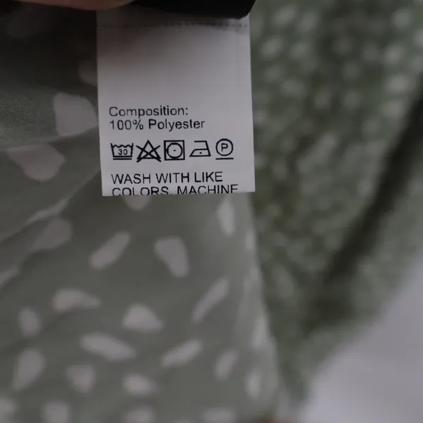 SHEIN Sage Green Abstract Petal Print V-Neck Maxi Dress XL US 12 Spaghetti Strap - Image 4