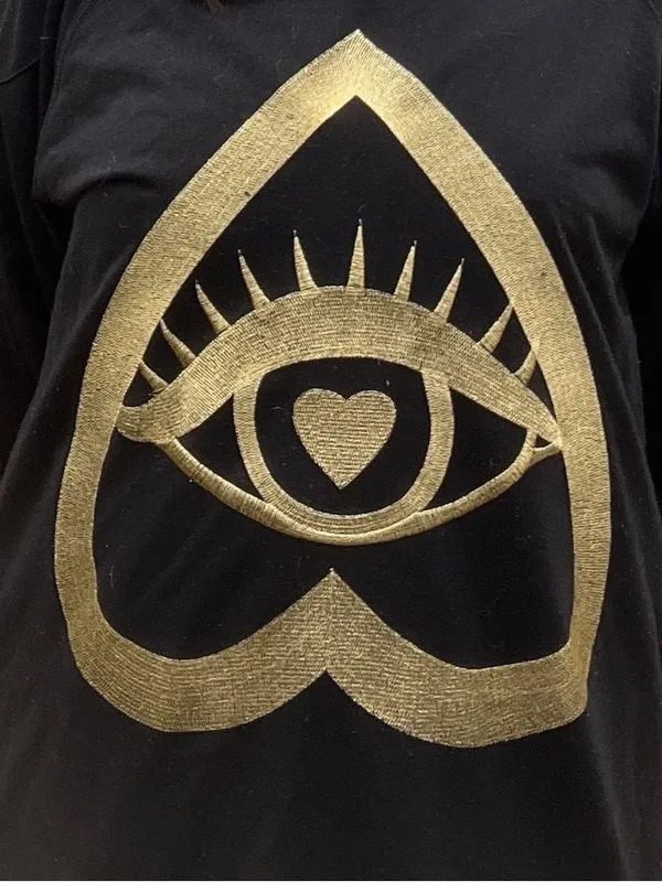 Kerold Black all seeing eye oversized sweatshirt. Gold Size M - Image 5