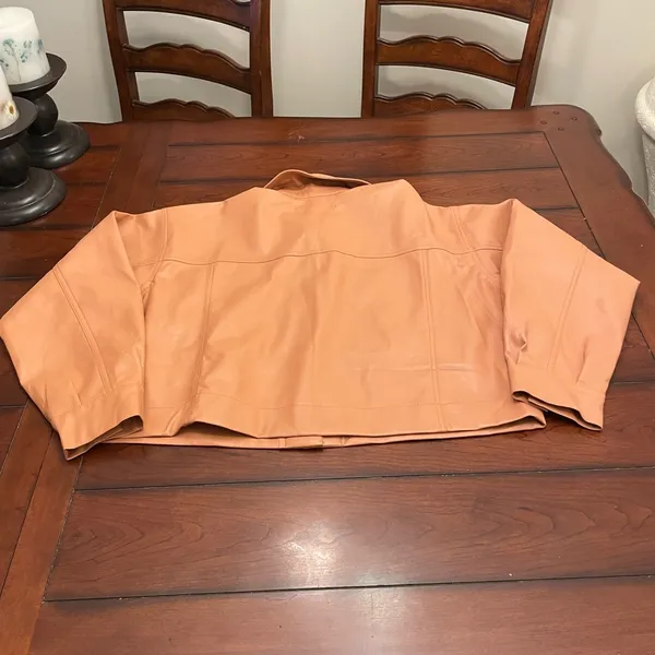 Mustard Seed Faux Leather Crop‎ Jacket - Image 2