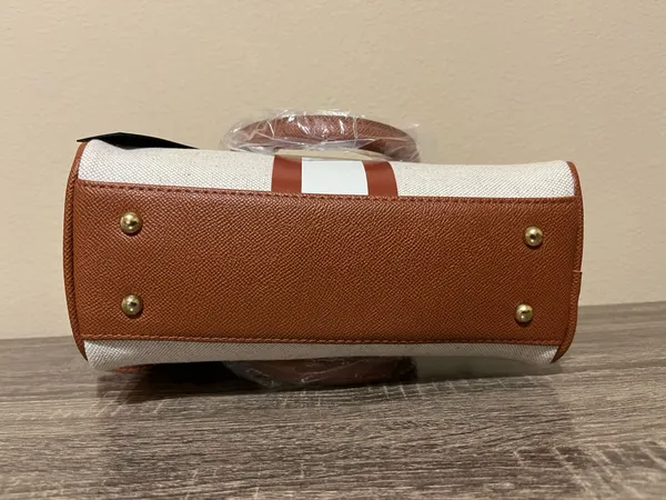 Bebe Canvas Bowler Satchel Bag - Image 7
