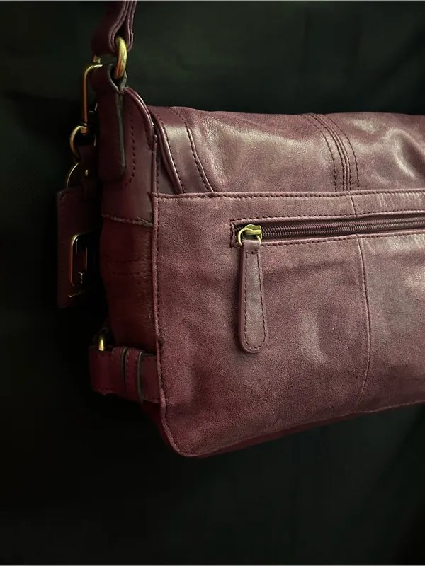 Tignanello Women's Plum Multi-Pocket Crossbody Shoulder Bag - Image 12