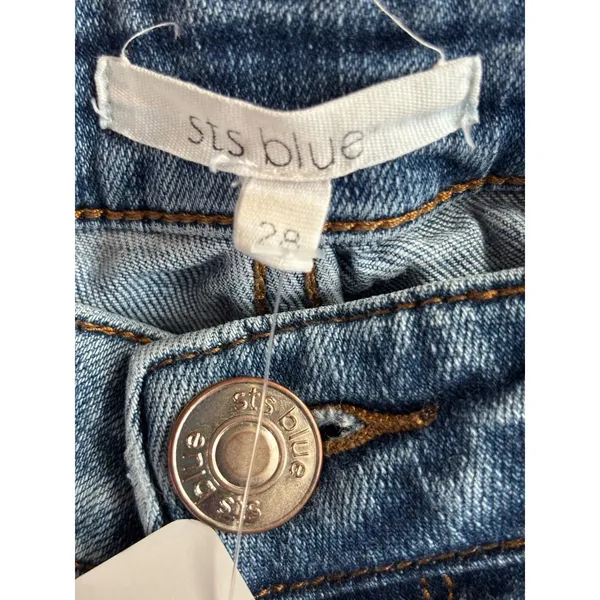 Sts Blue Emma Mid Rise Distressed Slim Straight Jeans Light Wash Size 28 - Image 6