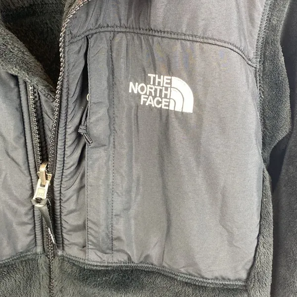 North Face Black Zip Cozy Fuzzy Fleece Long Sleeve Sport Jacket XS - Image 4