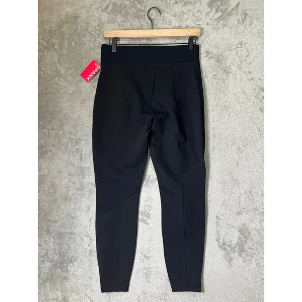 SPANX Ponte Zip Leggings Classic Black Women’s Stretch Slim Ankle Pants New - Image 3