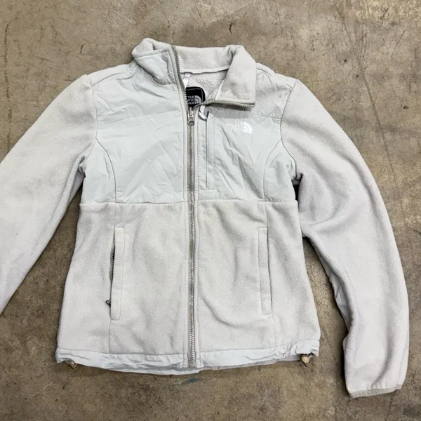 The North Face Denali Full Zip Polartec Fleece Jacket Light Grey S - Image 2