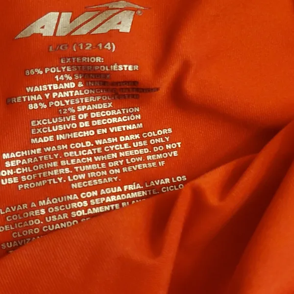 Avia Orange Running Shorts Size12/14 - Image 5