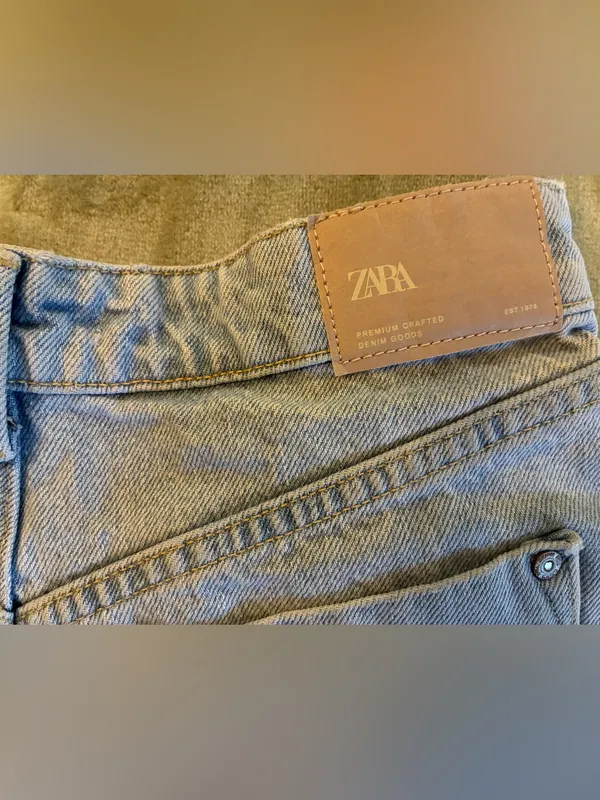 Women’s Zara Brand High-Rise Light Blue Denim Shorts Size 0 - Image 8