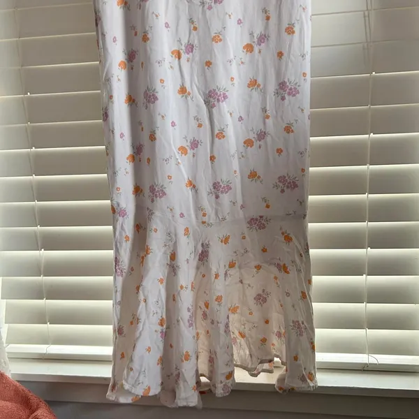 Princess Polly Curtis Cream Floral fitted maxi Dress Size 4 floral boho - Image 3