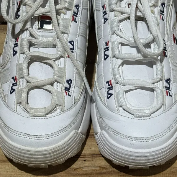Fila Formation Shoes Size‎ 8D Casual Sneakers White Leather Low 5CM00514-125 - Image 4