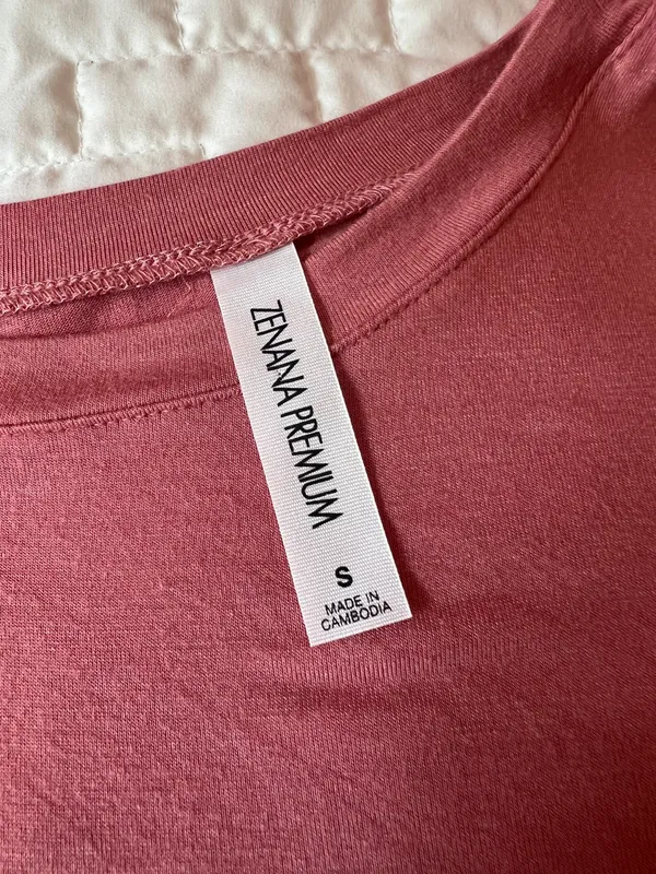Zenana Premium Pink Tunic Babydoll Tee Size Small - Image 2