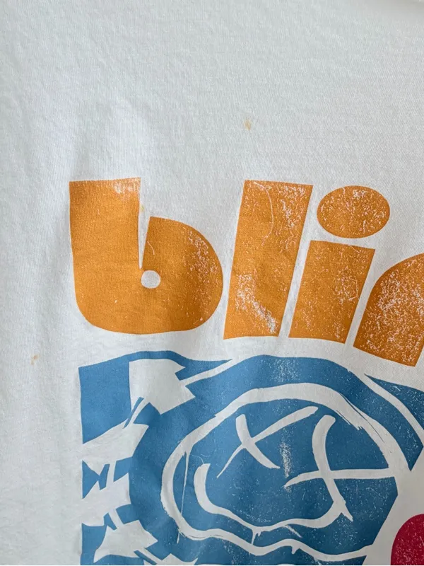 Blink-182 off-the-shoulder white punk tee - Image 2