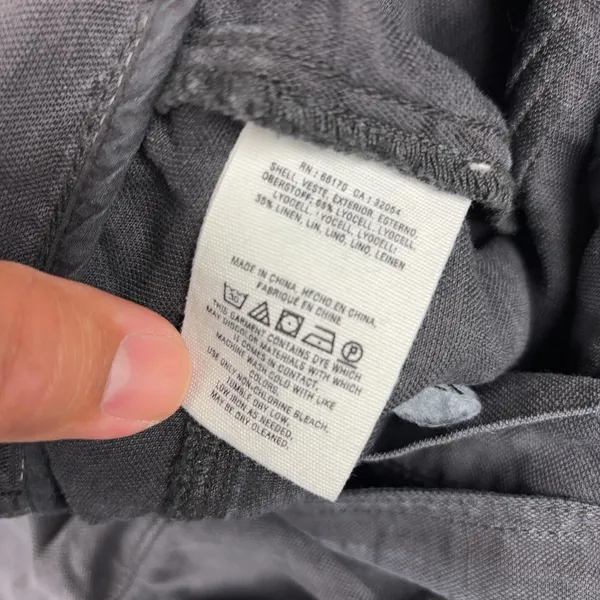 Anthropologie Wanderer Womens 4 Charcoal Gray Linen Paperbag Jogger Pants - Image 10