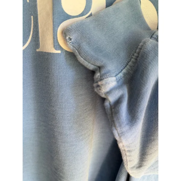 Ciao Distressed Sweatshirt | Faded Blue Beach Pullover | 100% Cotton | Small - Image 5