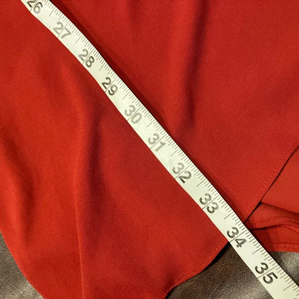 White House Black Market Red Dress Womens 4 Flowy Open‎ Sleeves Cocktail Wedding - Image 12