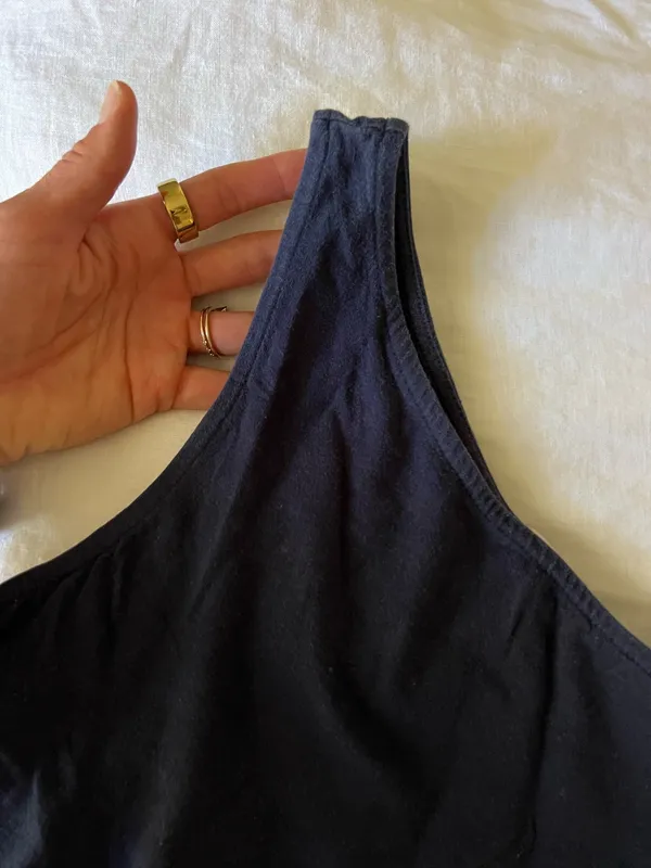 Basic navy one shoulder tank Blue Size M - Image 2